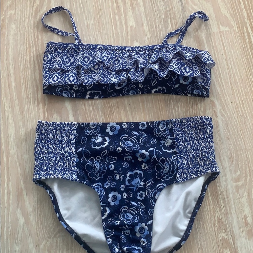 High waisted two piece bathing suit